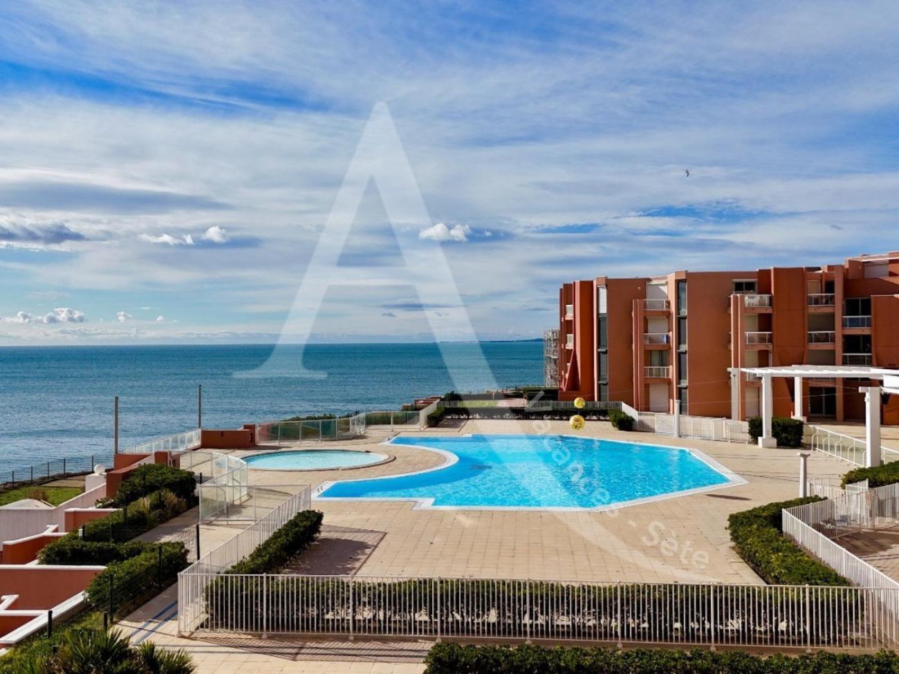Studio Vue Mer Avec Pkg, Piscine, Tennis, Plage Direct Sète Esterno foto