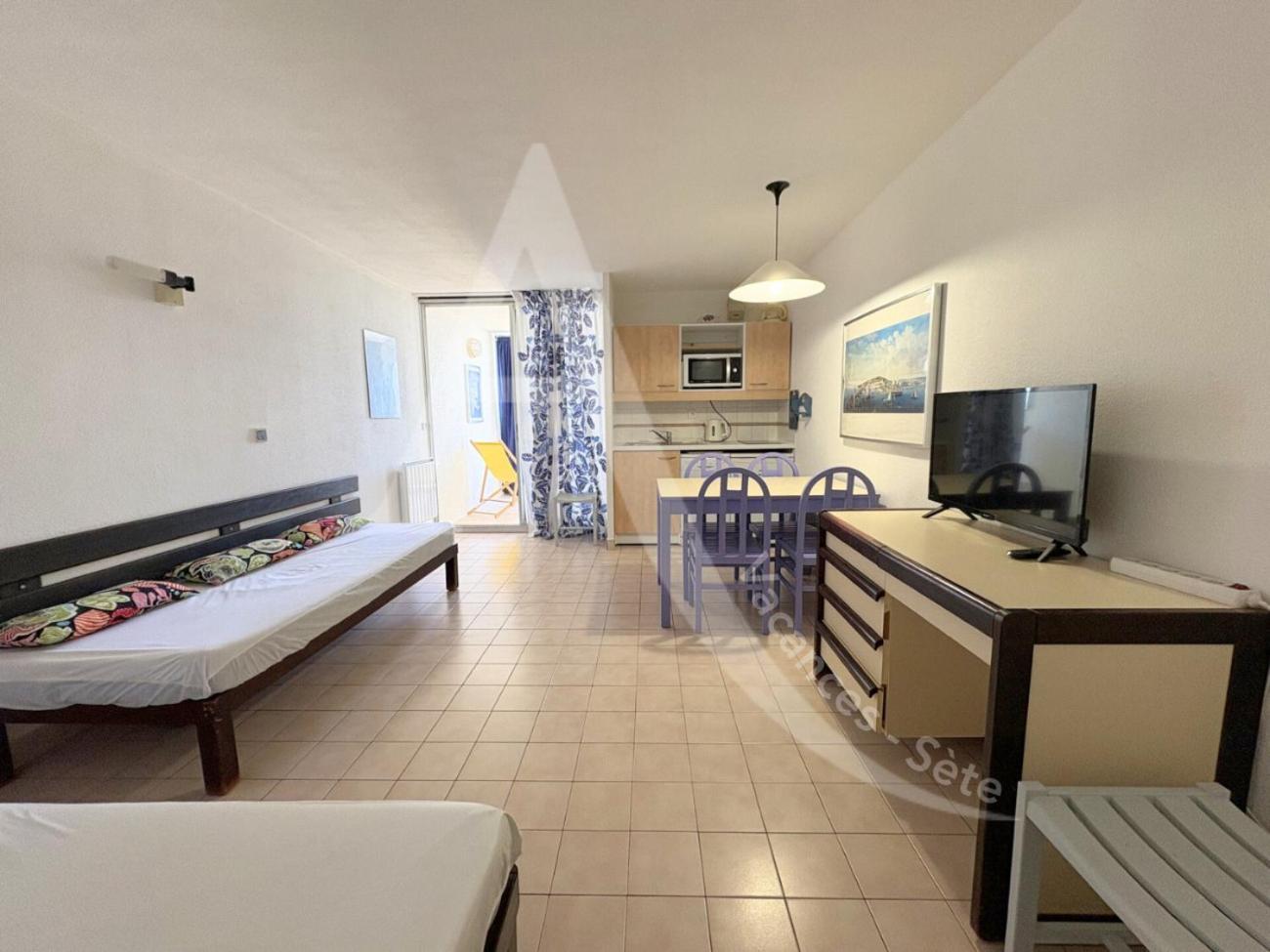 Studio Vue Mer Avec Pkg, Piscine, Tennis, Plage Direct Sète Esterno foto